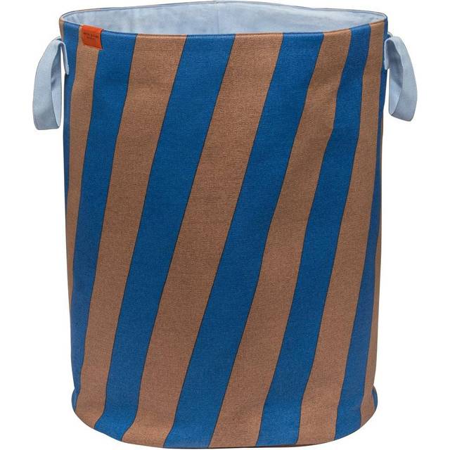 Mette Ditmer - NOVA ARTE Laundry Bag - Tvättkorg - Cobalt / Blush - Ø40 x H50 cm