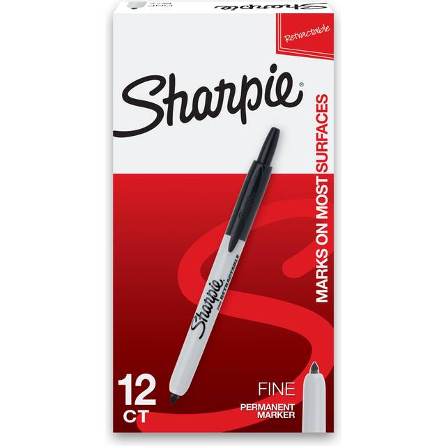 Sharpie S0810840 Retractable Black Pens Box of 12