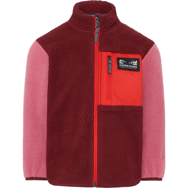 DIDRIKSONS Anten Kids Fullzip |Röd |128