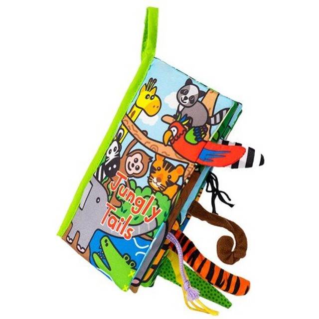 (Style 1) Soft Tail Books For Kids Cloth Toddler Busy Book With 3D Animal Tails Quiet Books And Sensory Book