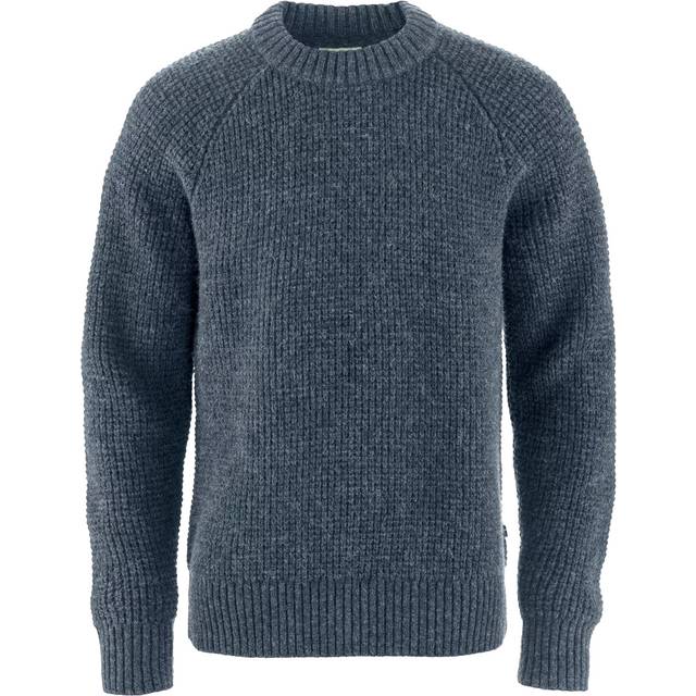 Fjällräven Övik Waffle Knit Sweaters - Navy
