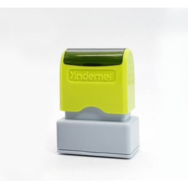 (yellow shell) Custom Teacher Name Ink Stamp Signature Calligraphy Selfing-Inking Personalized Letter Stamp