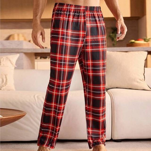 SHEIN 2PCS Men&#39;s Casual Loungewear Bottoms, Pajamas For Men Loungewear PJs Sleepwear
