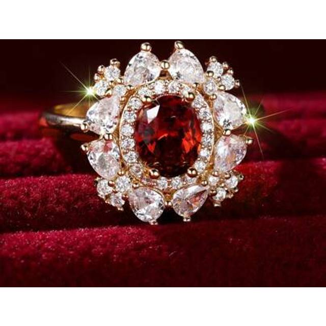SHEIN 1pc Luxury Sparkling Elegant Oval CZ Floral Edging Full Rhinestone Palace Style Women&#39;s Ring, Gift For Engagement, Wedding, Anniversary, Birthday, Pro