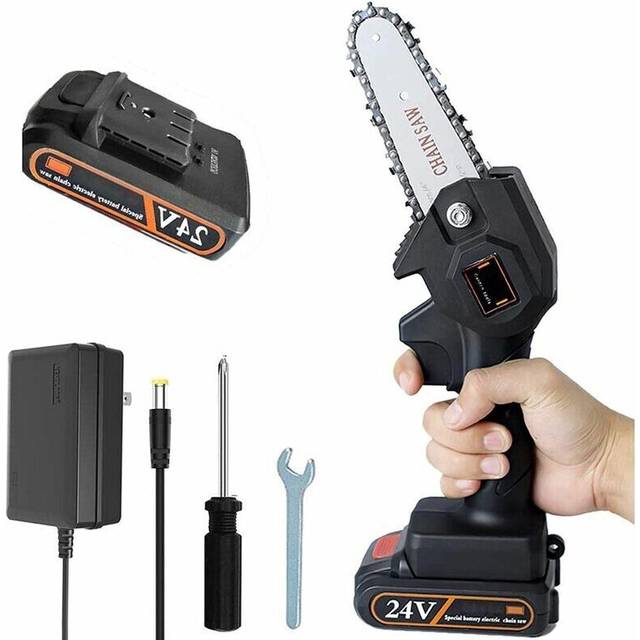 Battery-operated electric chainsaw, 10 cm