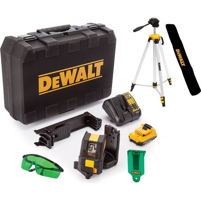 DeWalt DCE088D1G 12v Cross Line Green Laser Level Bracket + Tripod + Bag