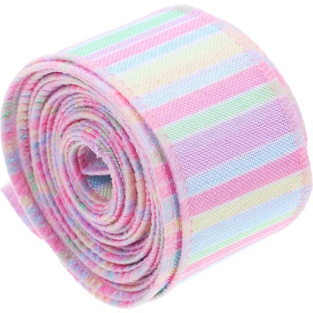 1 Roll Pastel Easter Wired Ribbon DIY Party Gift Packing Polyester