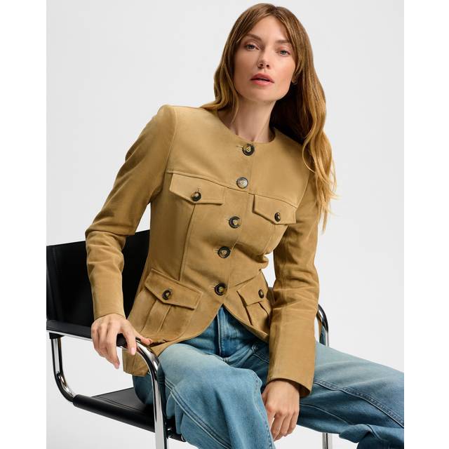 Orrin Suede Cargo Jacket - DESERT KHAKI - 10