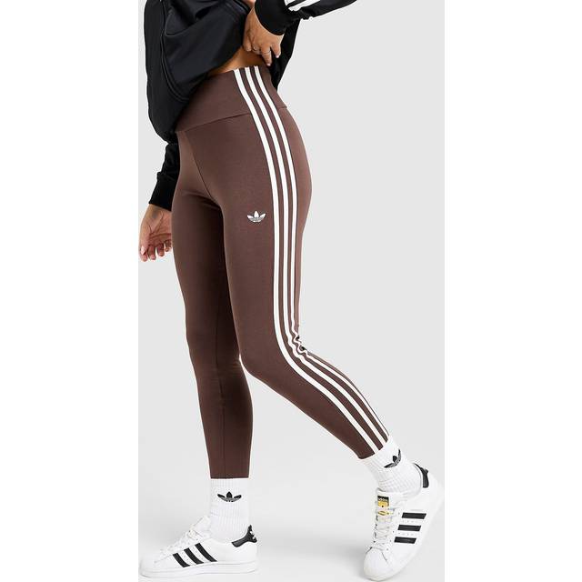 adidas Originals 3-Stripes High Waist Leggings - Brown - Womens - XL