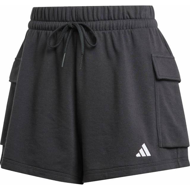 Women's cargo pocket shorts adidas Essentials Small Logo Feelcozy - Noir
