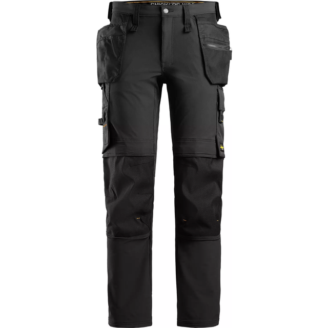 Snickers 6271 AllroundWork Full Stretch Trousers Holster Pockets Black 38" 28"