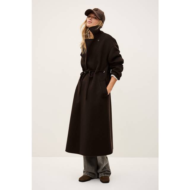 BA&SH for woman. 1H25KATE Brown Kate coat (36), Casual, Wool