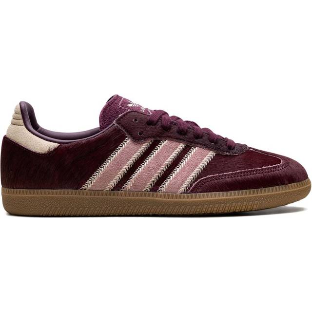 adidas - Samba OG "Sand Strata/Maroon/Warm Clay" sneakers - women - Pony Fur/Rubber/Leather/Calf Leather - 10.5 - Red