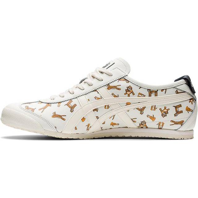 Onitsuka Tiger Mexico 66 Synthetic Leather Full Tiger Print Comfort Low-Top Lifestyle Sneakers Unisex Milk-White 1183B785-100 36
