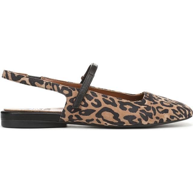 Naturalizer Connie Mary Jane Slingback Flat Shoes, Leopard Print Leather, 7.5W Strap