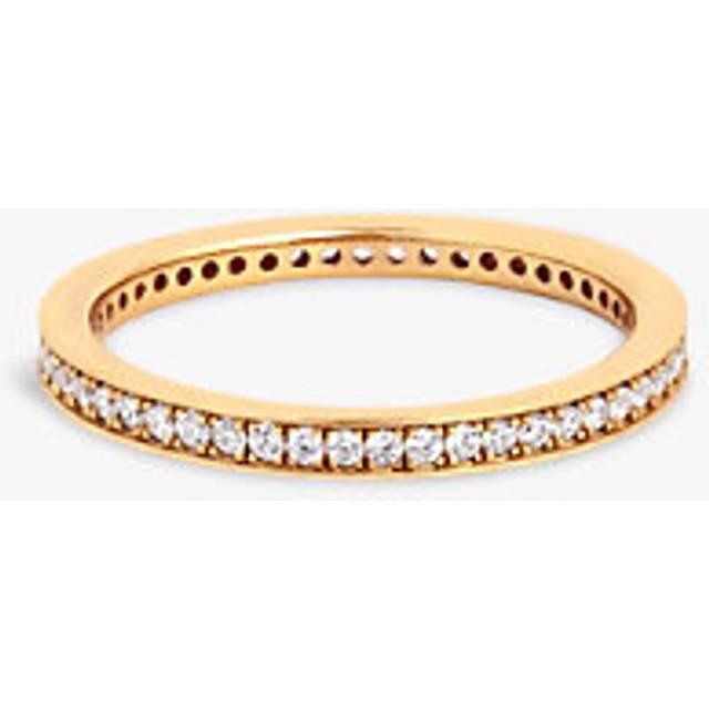 Womens Astrid & Miyu Stacking 18ct Yellow Gold-Plated Sterling-Silver and Cubic Zirconia Ring