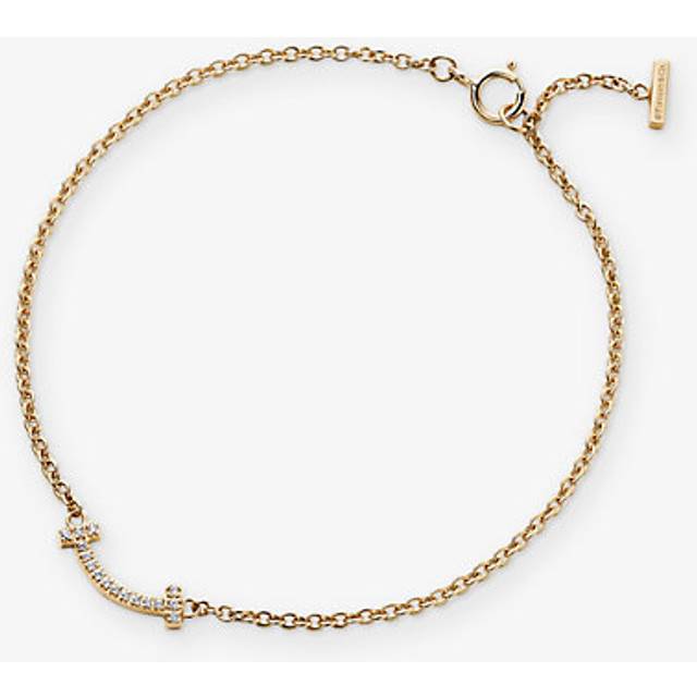 Tiffany & Co Tiffany T Smile 18ct Yellow-Gold and Diamond Bracelet