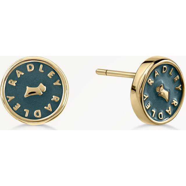 Teal Enamel Round Earrings | Brook Avenue AW25 | Radley London
