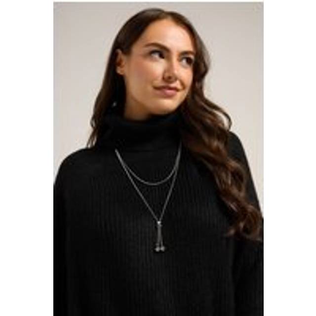 Yours Silver Tone Double Layer Long Necklace Size One Size