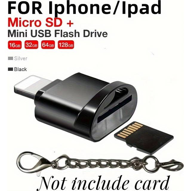 TEMU Iphone 14 Card Reader Adapter [mfi Certified] Lightning To /tf Card Reader Viewer Card Adapter For Iphone 14 11 Pro Max Xs Xr X 8 Ipad, Support /16/15/14/13 And Exfat & Fat32