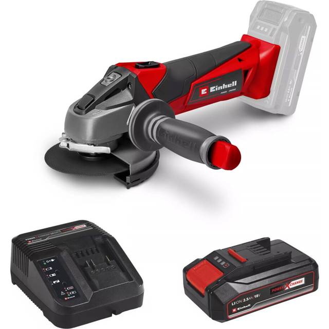 Einhell 18V Angle Grinder 115mm Cordlesss Power X Change+ 2.5AH  Li-ion Battery