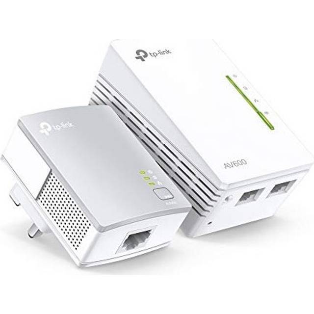 AV600 Powerline Adapter Wi-Fi Kit, Wi-Fi Booster/Hotspot/ Extender, Wi-Fi Speed up to 300Mbps, 2+1 (TL-WPA4220 KIT) | N300 Mbps+AV600 Mbps|2 Pack