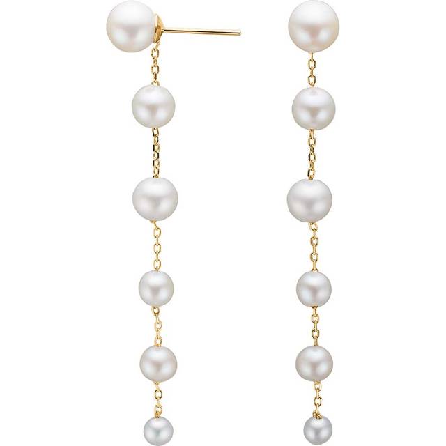 Siersbøl Perleøreringe Forgyldt Sølv 6 Perler