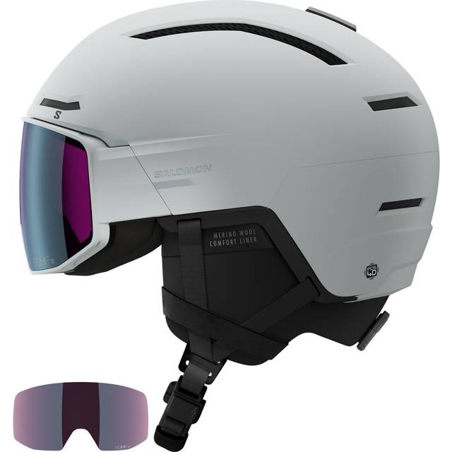 Salomon Driver Prime Sigma Plus, Skidhjälm med visir, Ljusblå