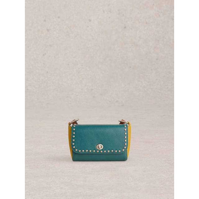White Stuff Tilly Leather Crossbody Bag, Dk Teal