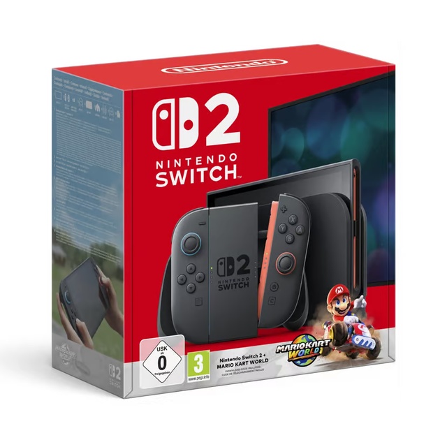 NINTENDO Switch 2 & Mario Kart World Bundle, Black