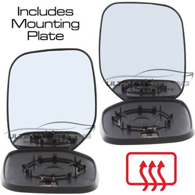 Wing Mirror Glass Citroen Berlingo Van 2002-2010 Chrome Heated Convex 1 Pair