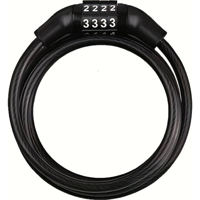 TEMU 4-digit Bicycle Password Car Lock, Anti-theft Portable Bicycle Lock, Suitable For Mountain Bikes And Road Bikes