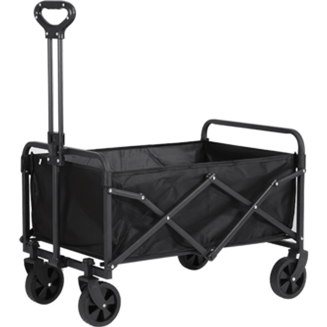 SHEIN Foldable Wagon Cart 330lbs Heavy Duty, Adjustable Handle & Compact Fold, Camping Trolley, Beach Cart, Shopping Trolley