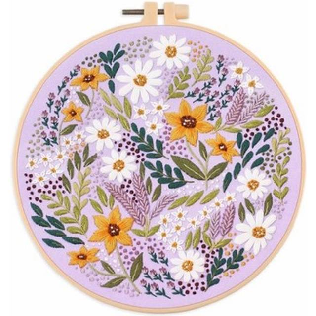 Embroidery Kit for Beginners and Embroidery Enthusiasts Includes Flora