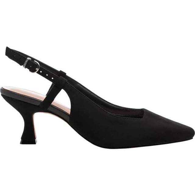 Paradox London Fervora Wide Fit Slingback Court Shoes, Black