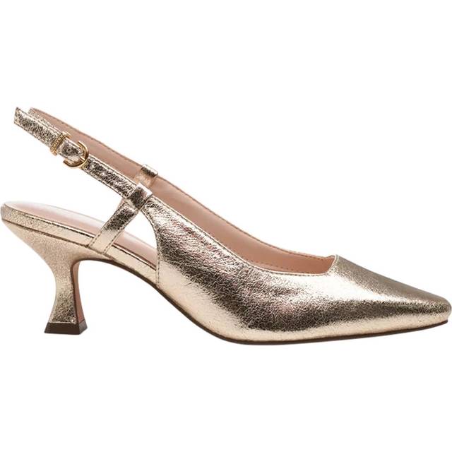 Paradox London Fervora Wide Fit Slingback Court Shoes, Champagne