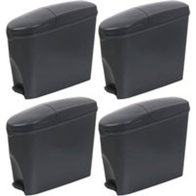 Grey Pedal Operated Toilet Sanitary Bin 4 x 20 Litre Capacity - One Size