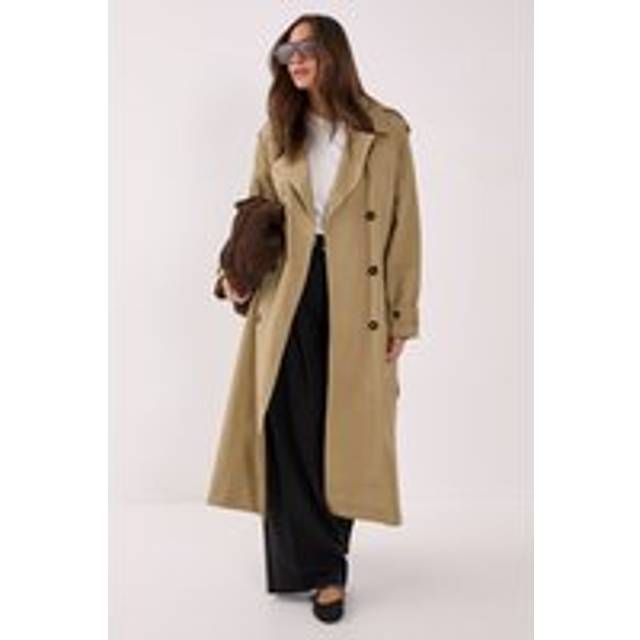 Nasty Gal Women's Essentials Trench Coat in Caramel | Size: 12