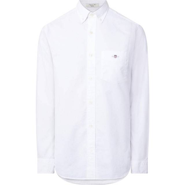 GANT Reg Oxford skjorta för män, Vit, XXL