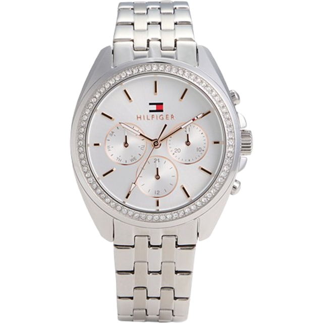 Tommy Hilfiger Ladies Mellie Silver Dial Stone Set Watch 1782802