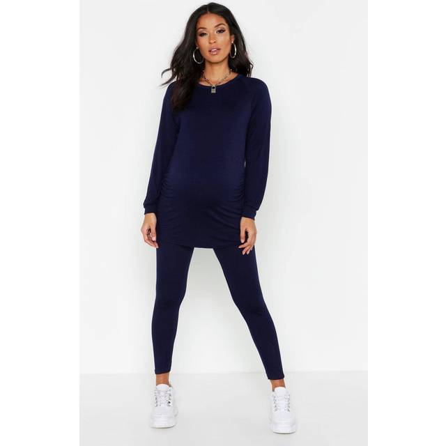 Womens Maternity Nursing Loungewear Set - Navy - 8, Navy