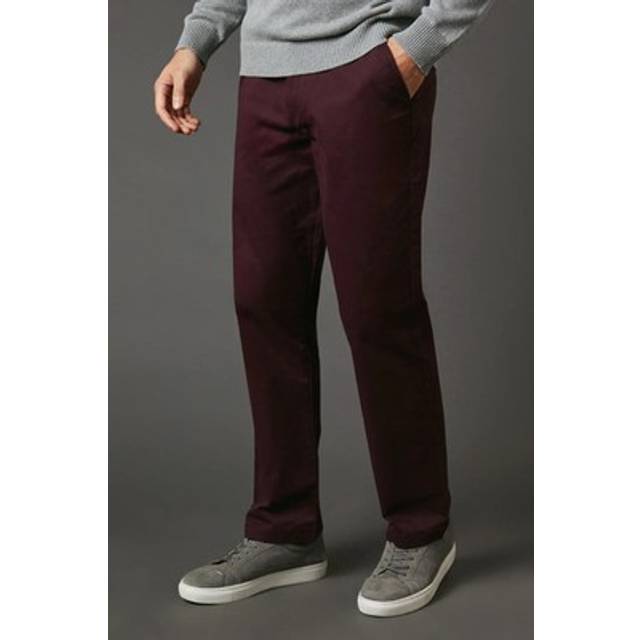 Debenhams Burgundy Premium Chino Trousers - burgundy - 38R