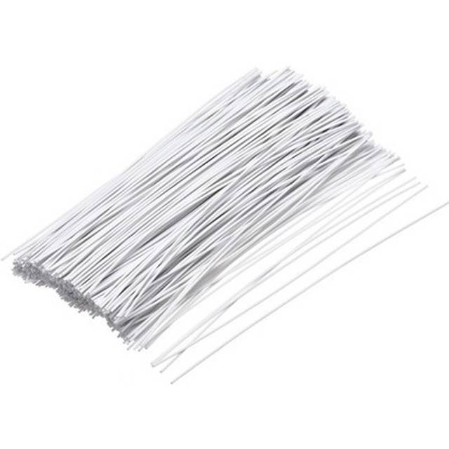 Metallic Twist Ties 120mmx1mm Plastic White Cable Cord Ties 1000pcs
