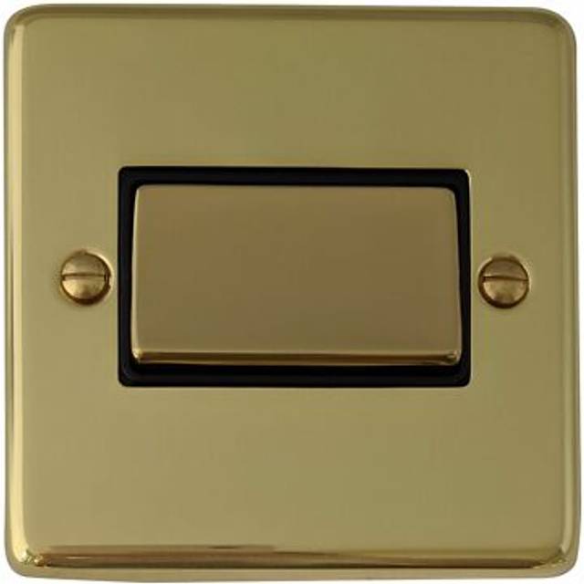 G&h Cb369 Standard Plate Polished Brass Triple Pole 10a Fan Isolator Switch