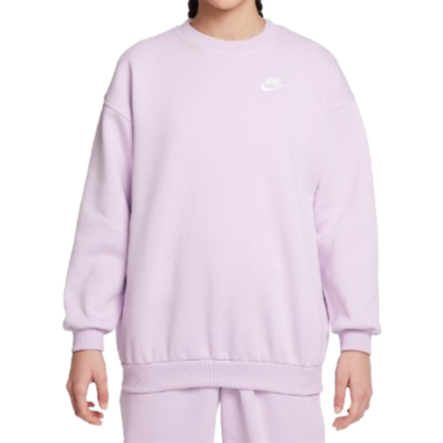 Nike Sportswear Club Fleece Oversized Crew Sweatshirt Girls lilac
