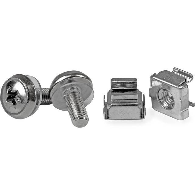 StarTech M5 Mounting Screws and Cage Nuts for Server Rack Cabinet - 50 Silver - StarTech.com