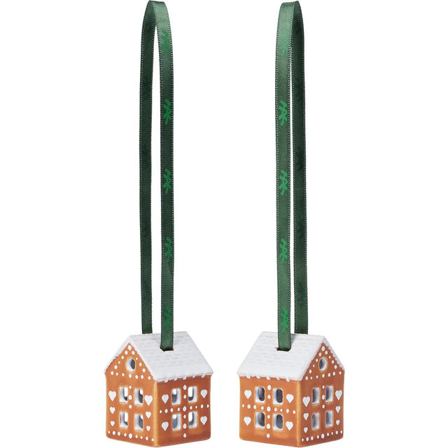 Kähler Gingerbread Juleophæng 2 Stk Brun Juletræspynt 2stk