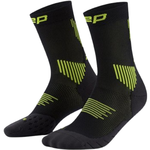 CEP Core Run Merino Socks Mid 3.0 M Övrigt Black/Lime, IV (IV)