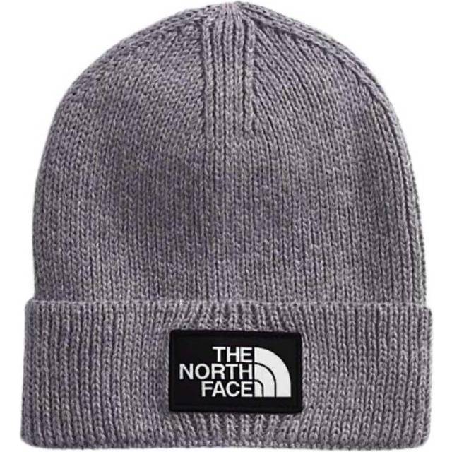 The North Face Tnf Logo Box Cuffed Beanie Grey Heather OS (OS)