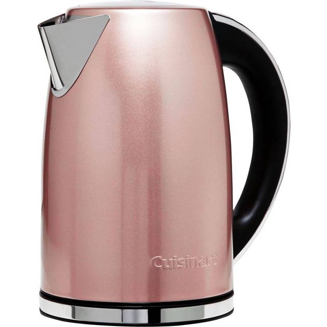 Cuisinart Vattenkokare med flera temperaturer - snabb kokning - trådlös - rosa - färdig i rostfritt stål - kapacitet på 1,7 l - justerbar temperatur - avtagbart och tvättbart filter
